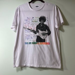 COPY - Old Navy Jimi Hendrix Tee-shirt Large Cotton Picture of Jimi With Grafiti